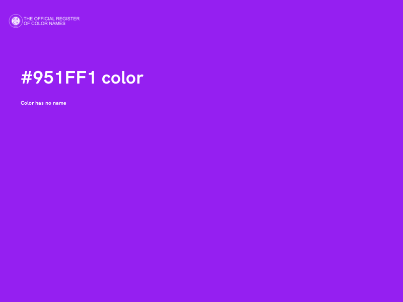 #951FF1 color image