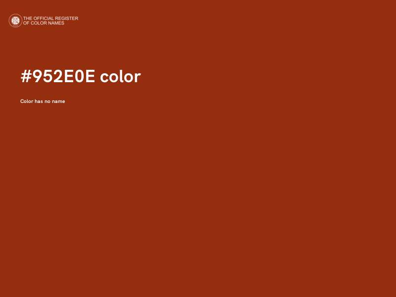 #952E0E color image