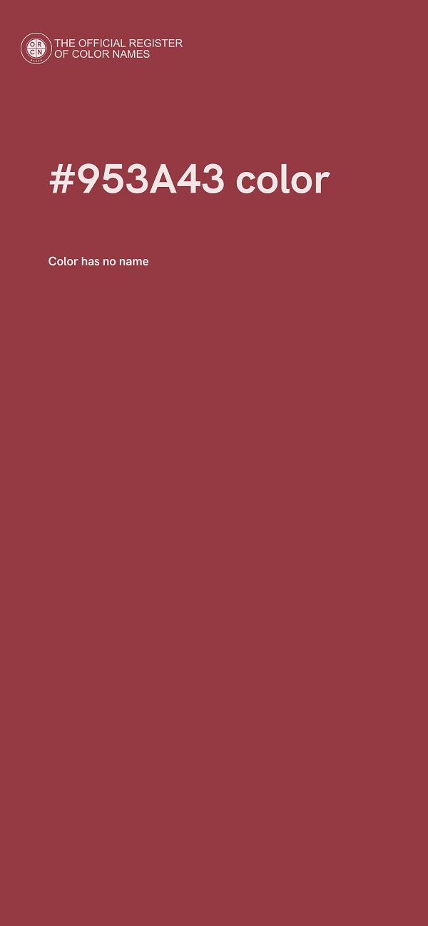 #953A43 color image