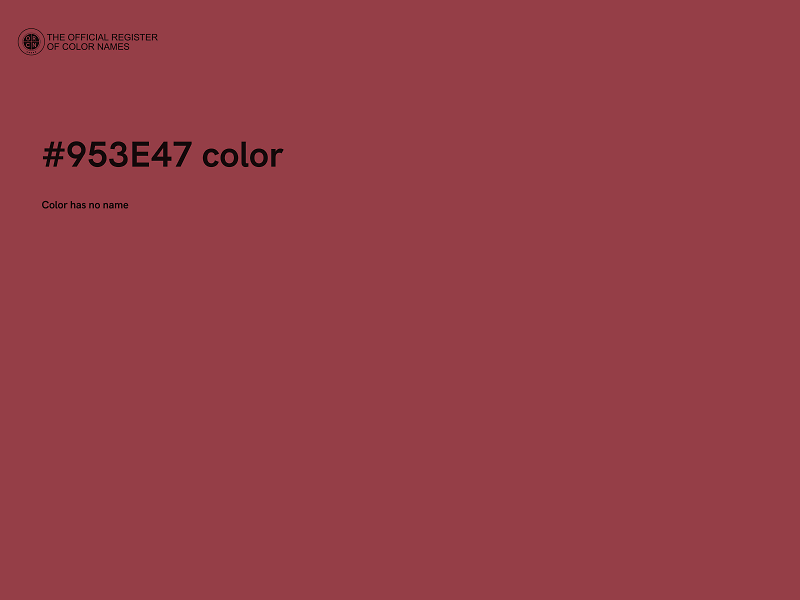 #953E47 color image