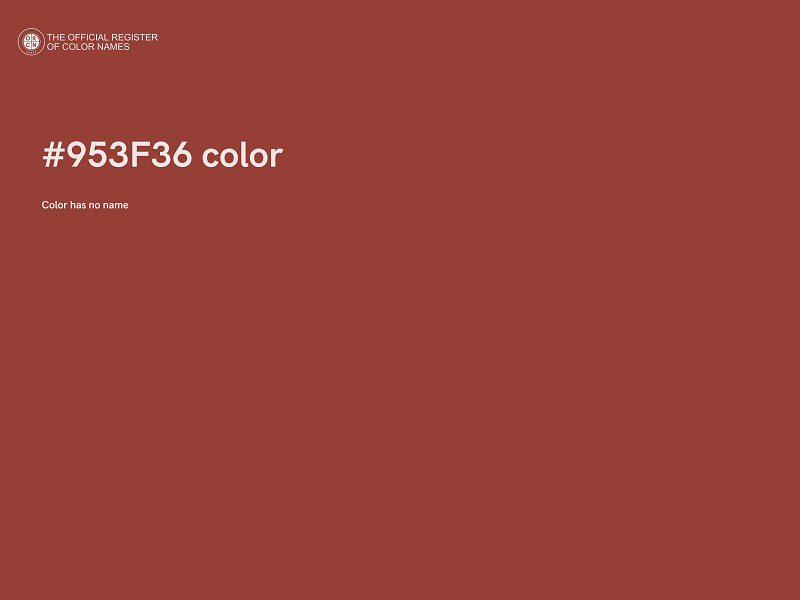#953F36 color image