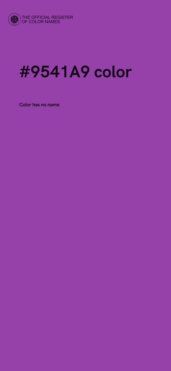 #9541A9 color image