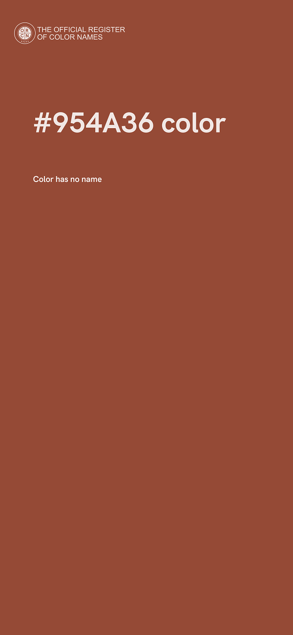 #954A36 color image