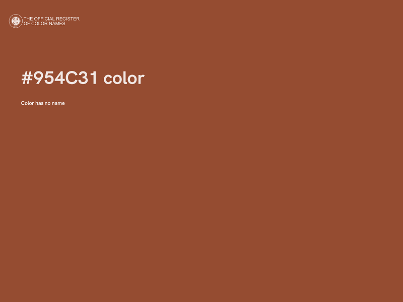 #954C31 color image