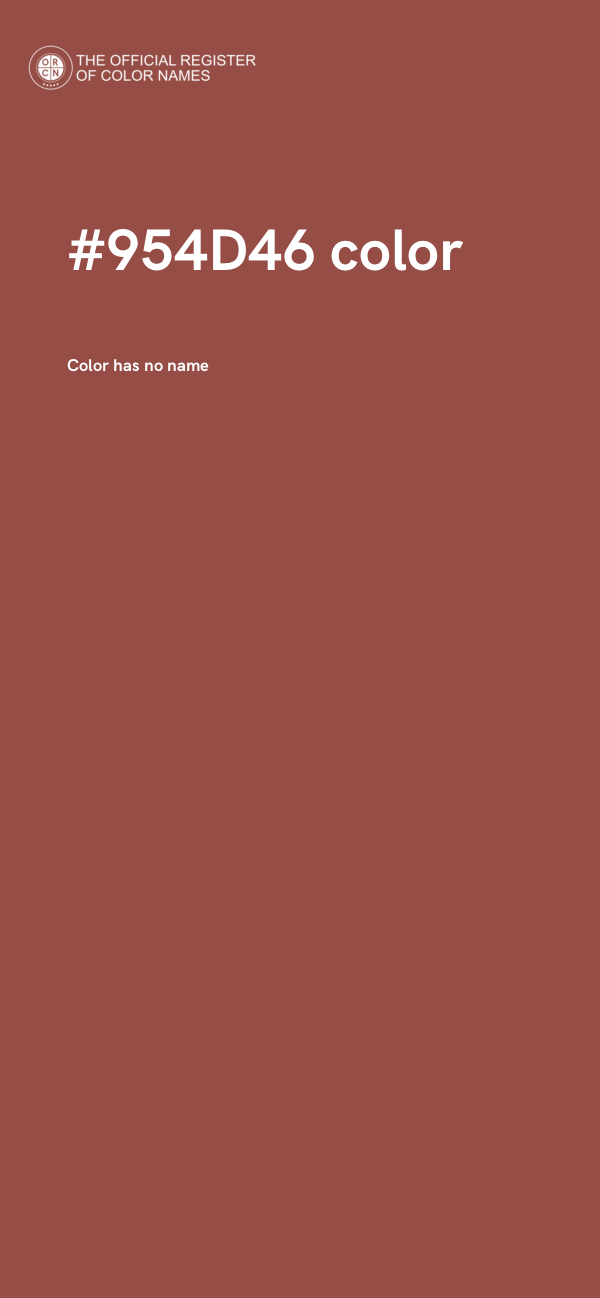 #954D46 color image