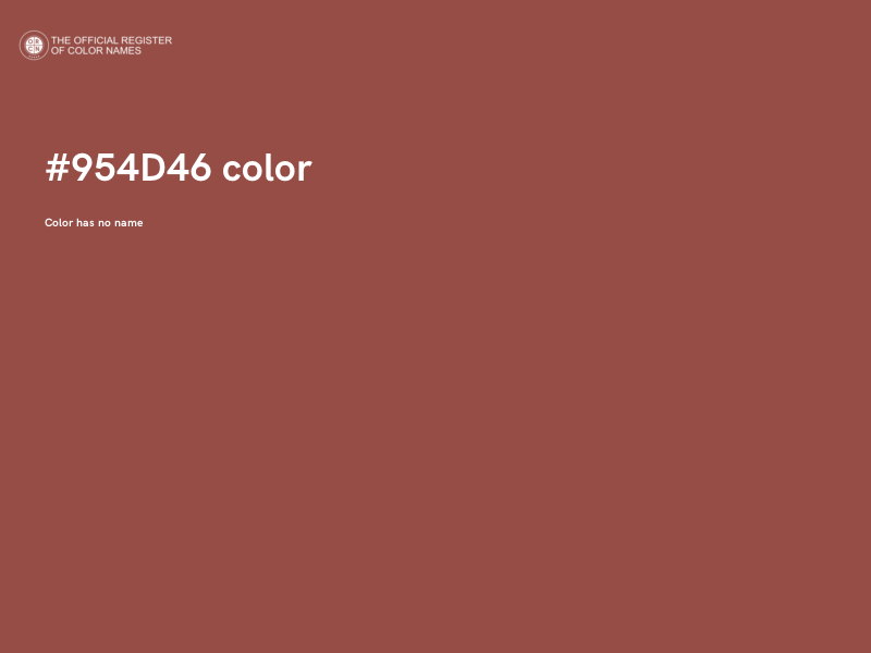 #954D46 color image