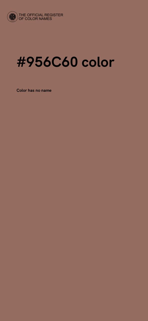 #956C60 color image