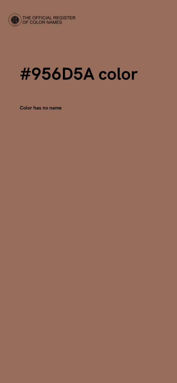 #956D5A color image