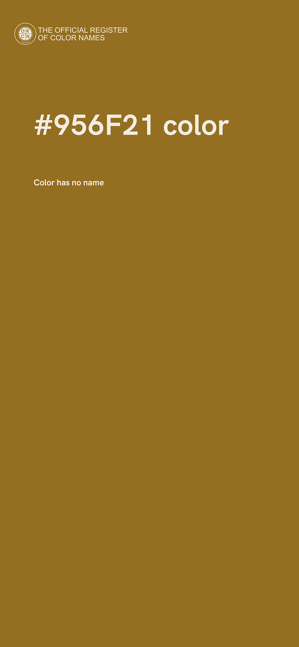 #956F21 color image