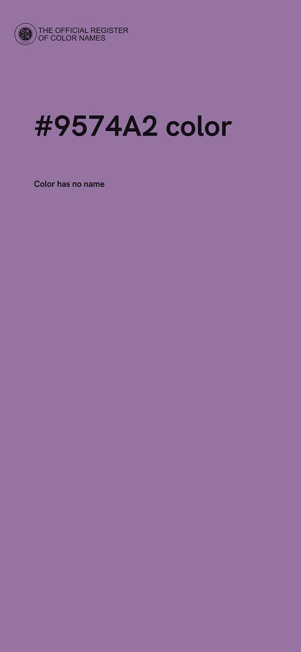 #9574A2 color image
