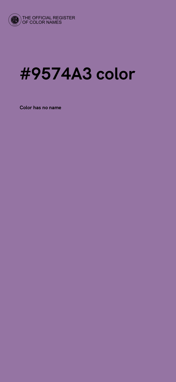 #9574A3 color image