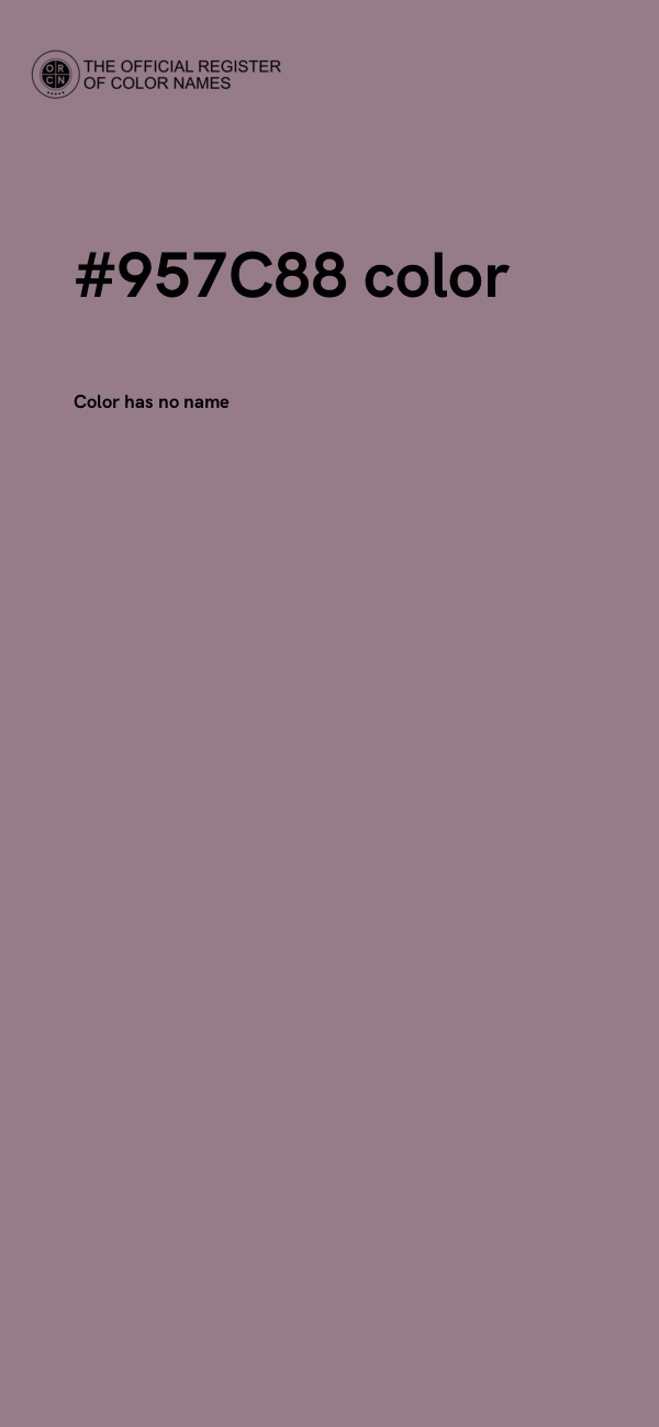 #957C88 color image
