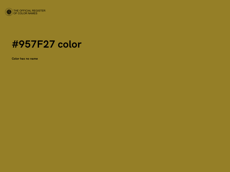 #957F27 color image