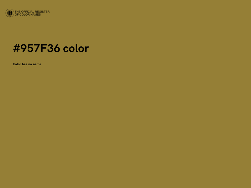 #957F36 color image