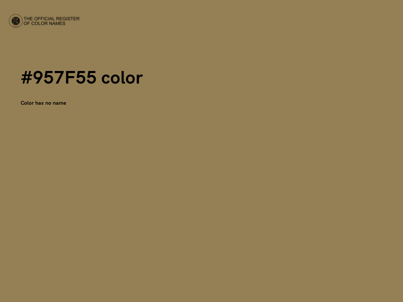 #957F55 color image