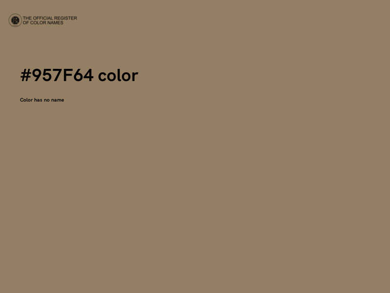 #957F64 color image