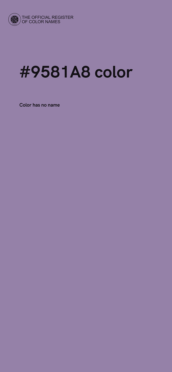 #9581A8 color image