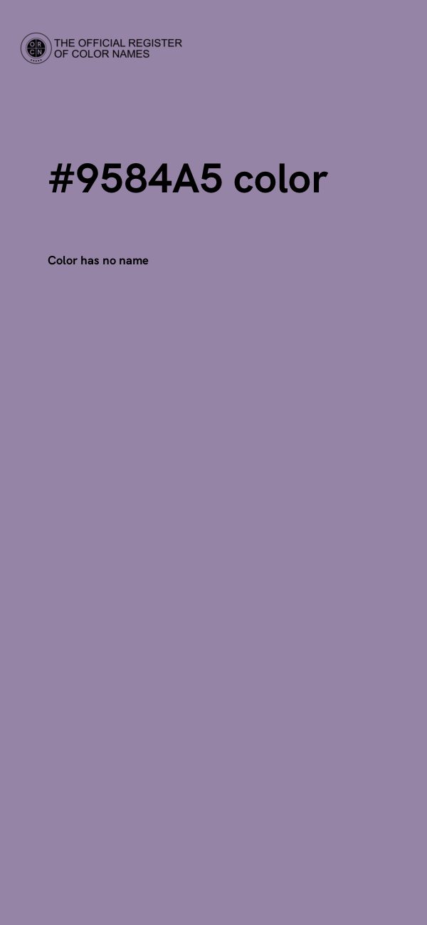 #9584A5 color image