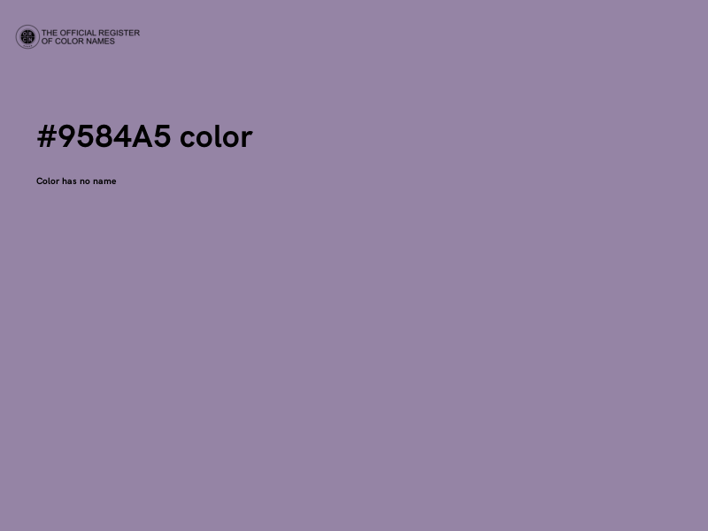 #9584A5 color image