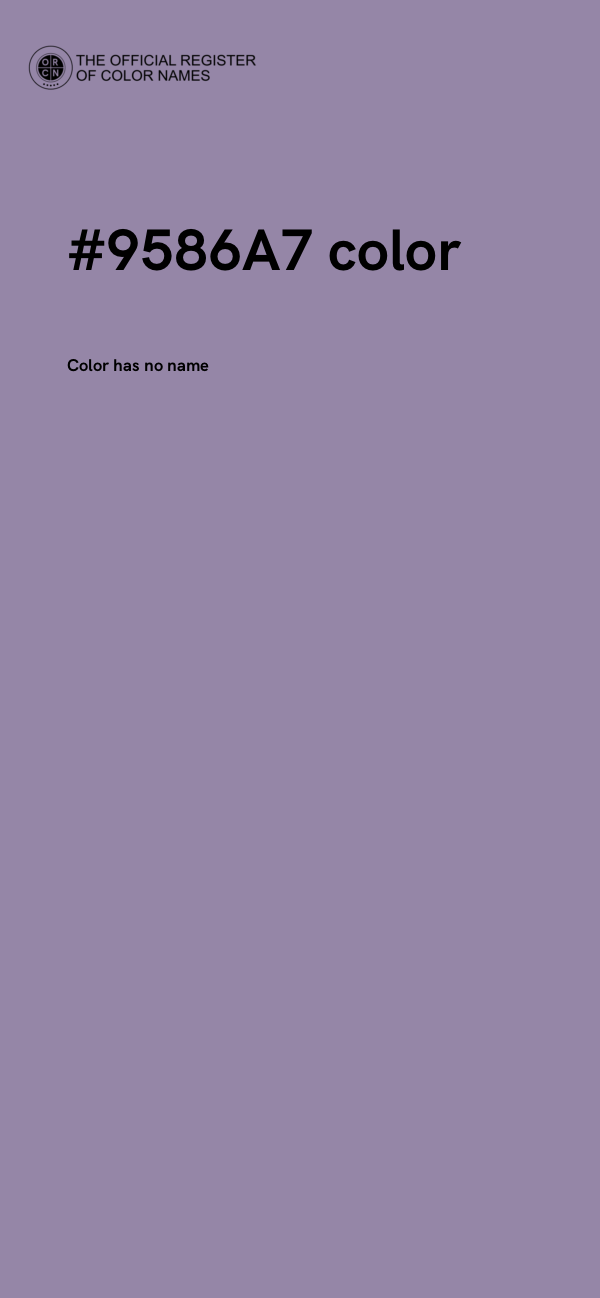 #9586A7 color image