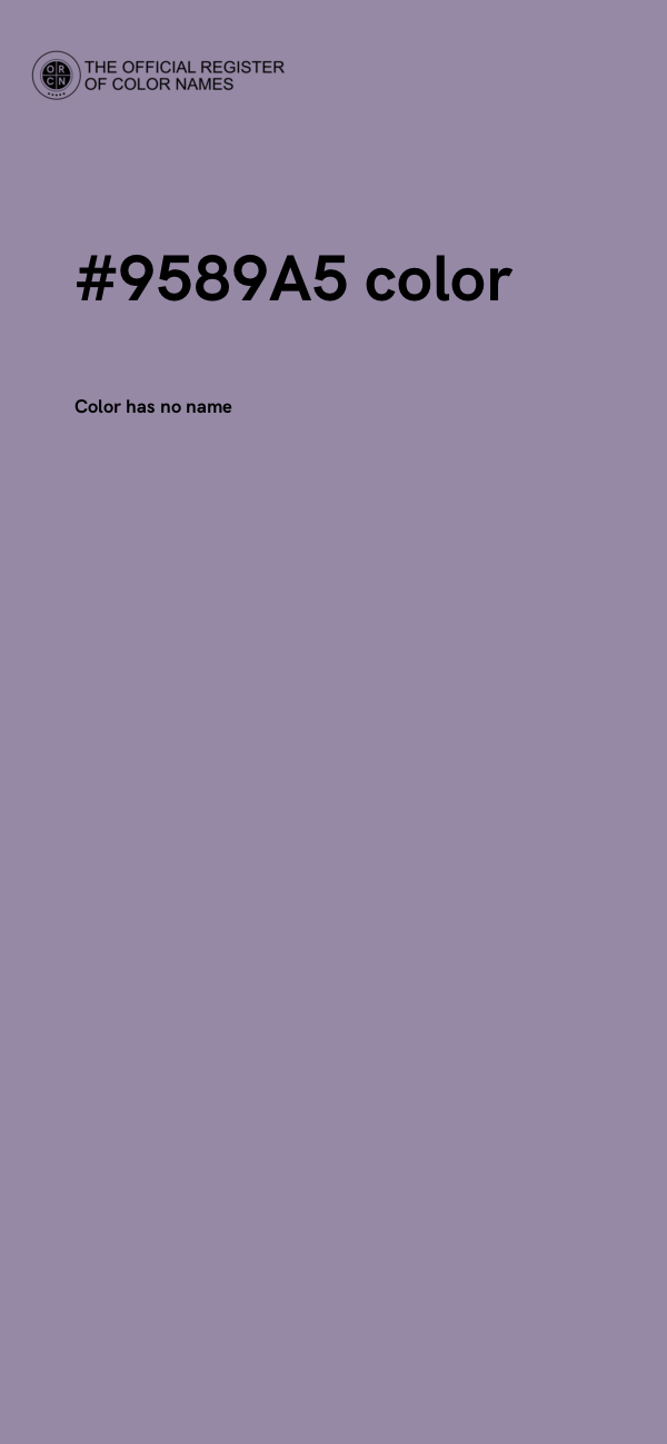 #9589A5 color image