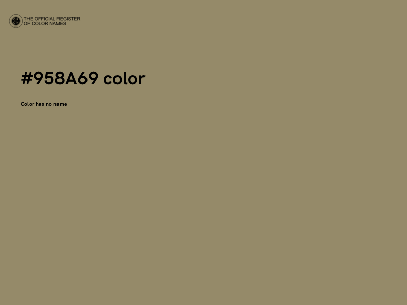 #958A69 color image