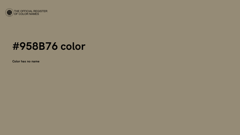 #958B76 color image