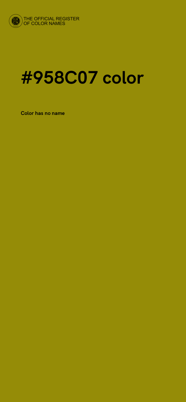 #958C07 color image