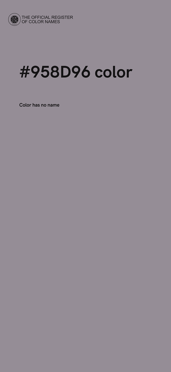 #958D96 color image