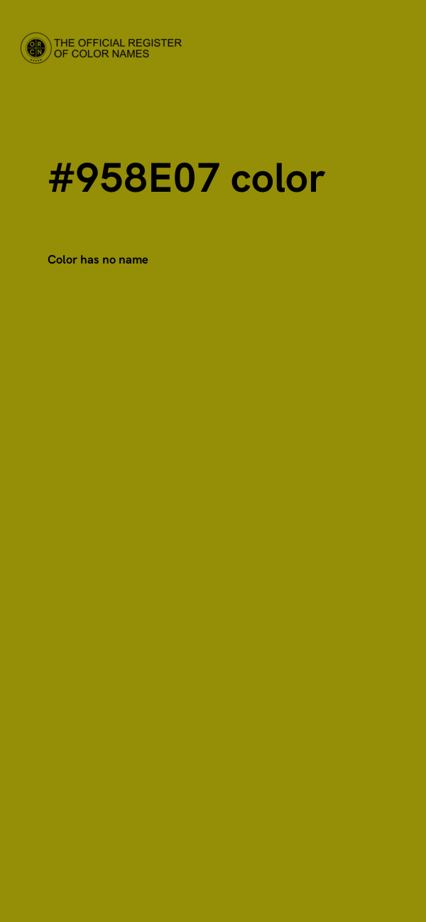 #958E07 color image