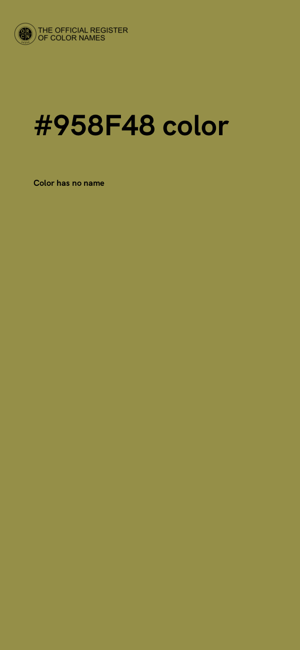 #958F48 color image