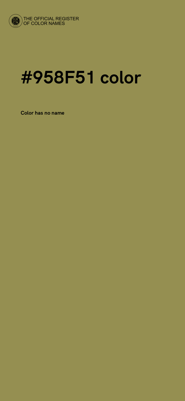 #958F51 color image