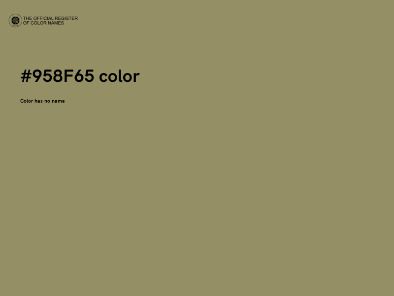 #958F65 color image