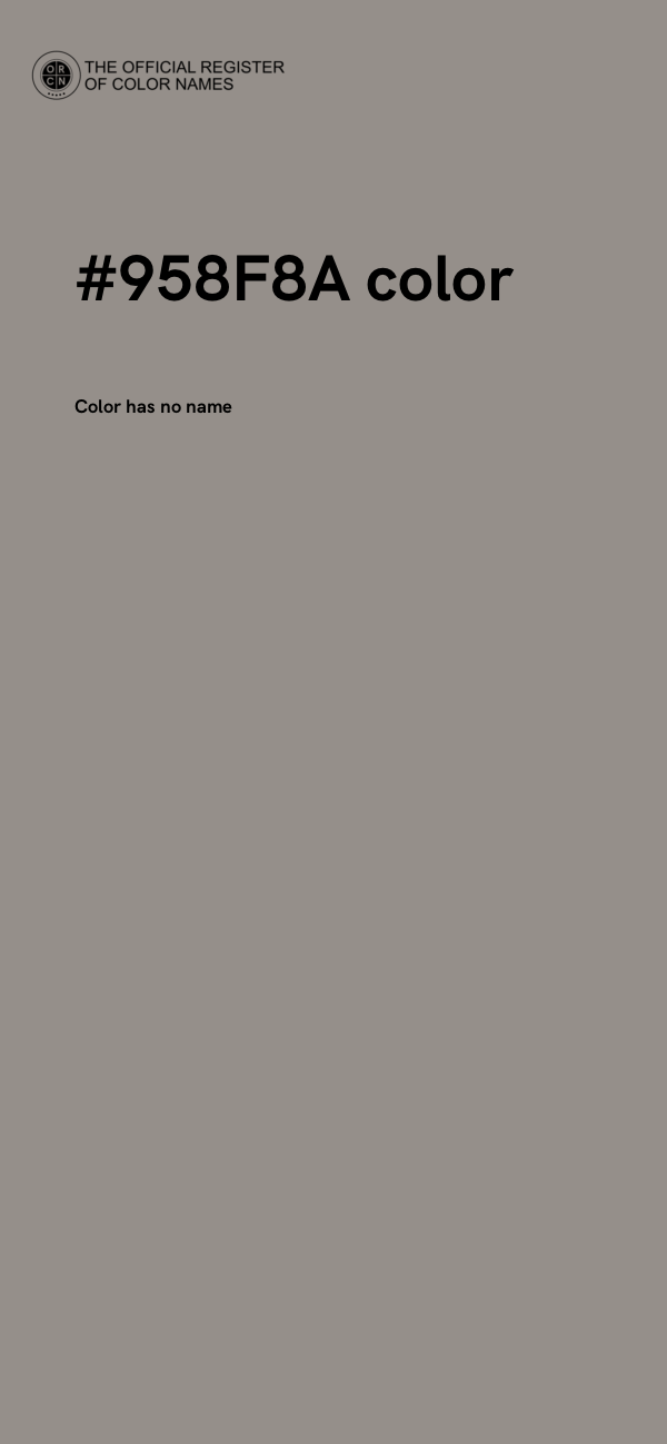 #958F8A color image