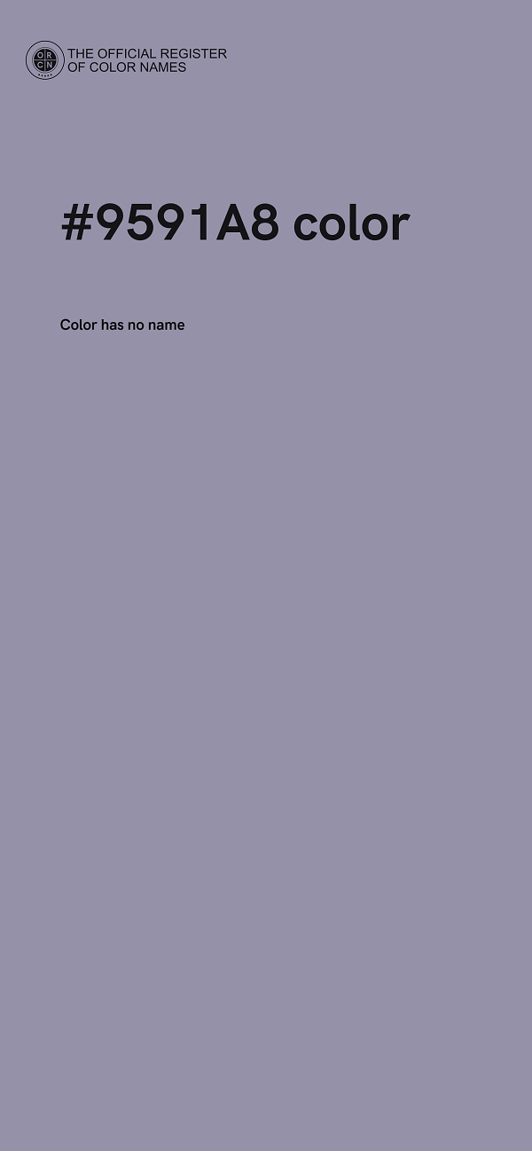 #9591A8 color image