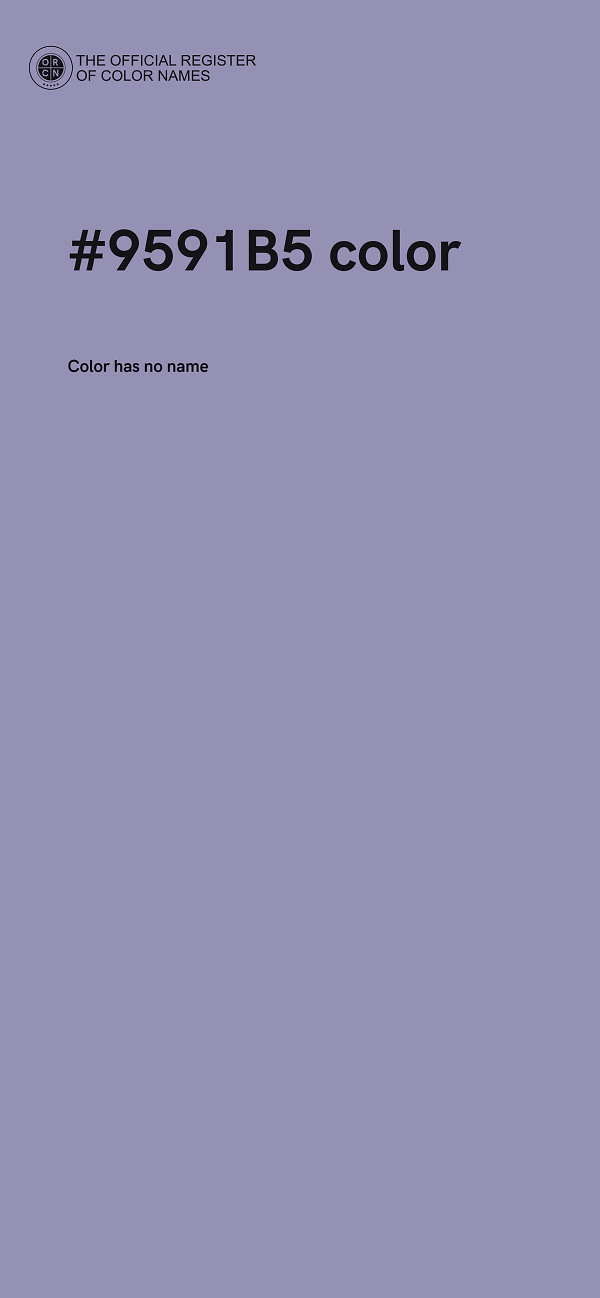 #9591B5 color image