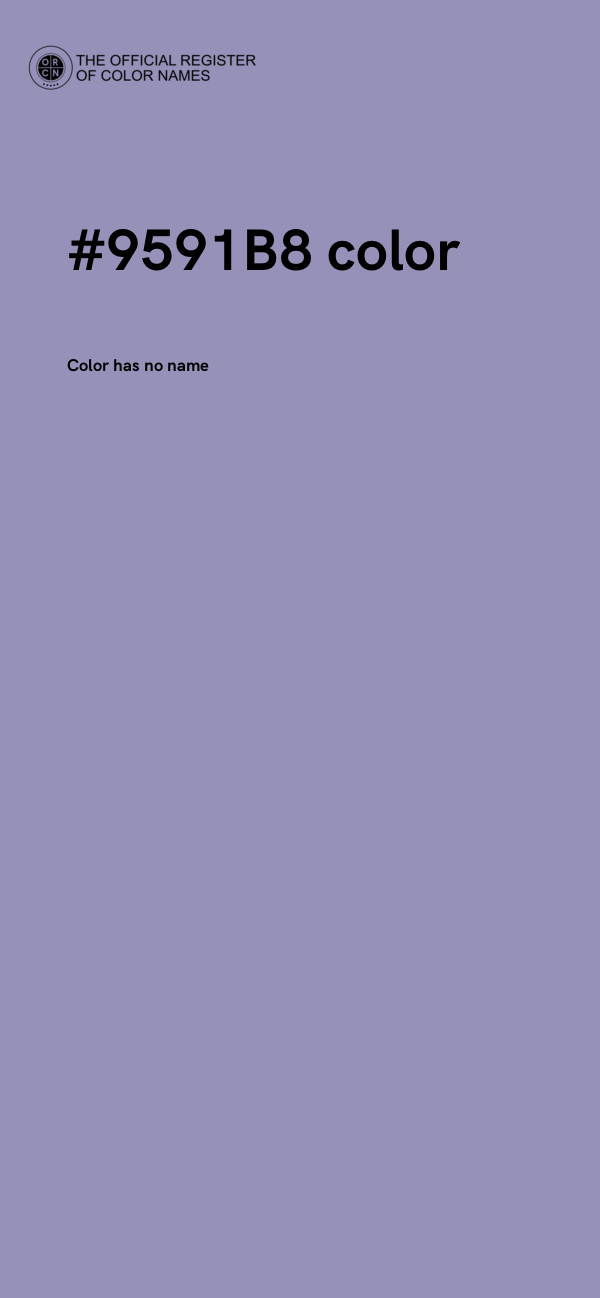 #9591B8 color image