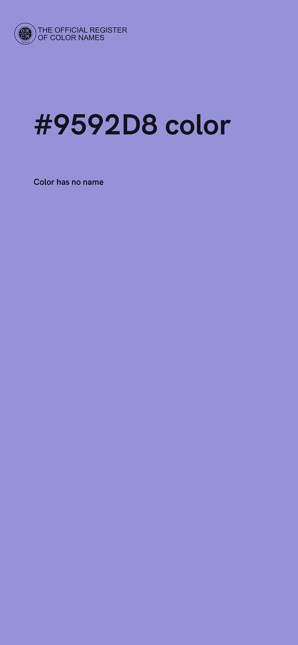 #9592D8 color image