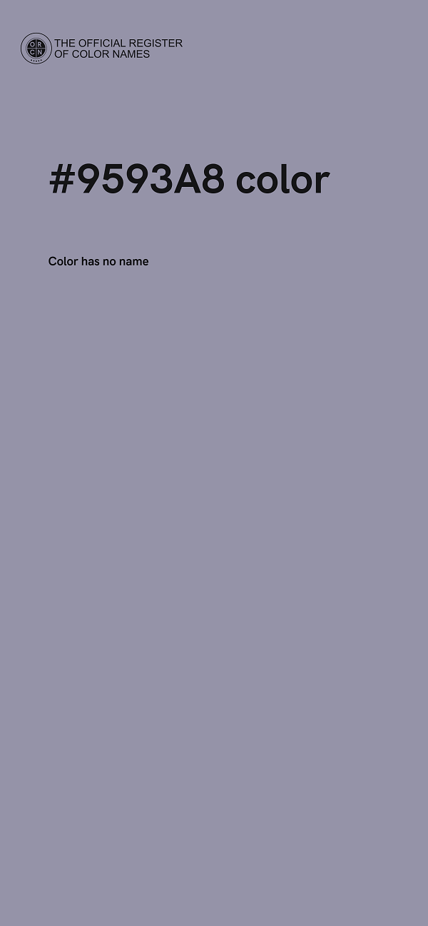 #9593A8 color image