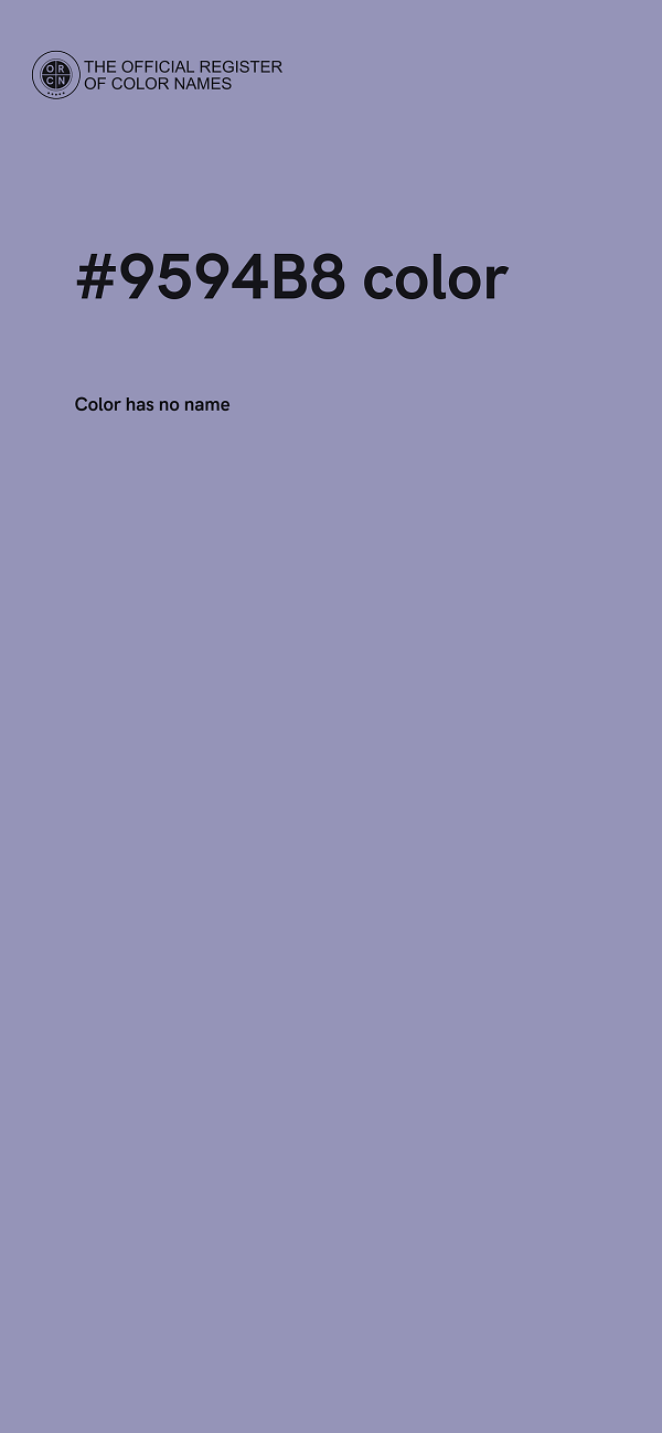 #9594B8 color image