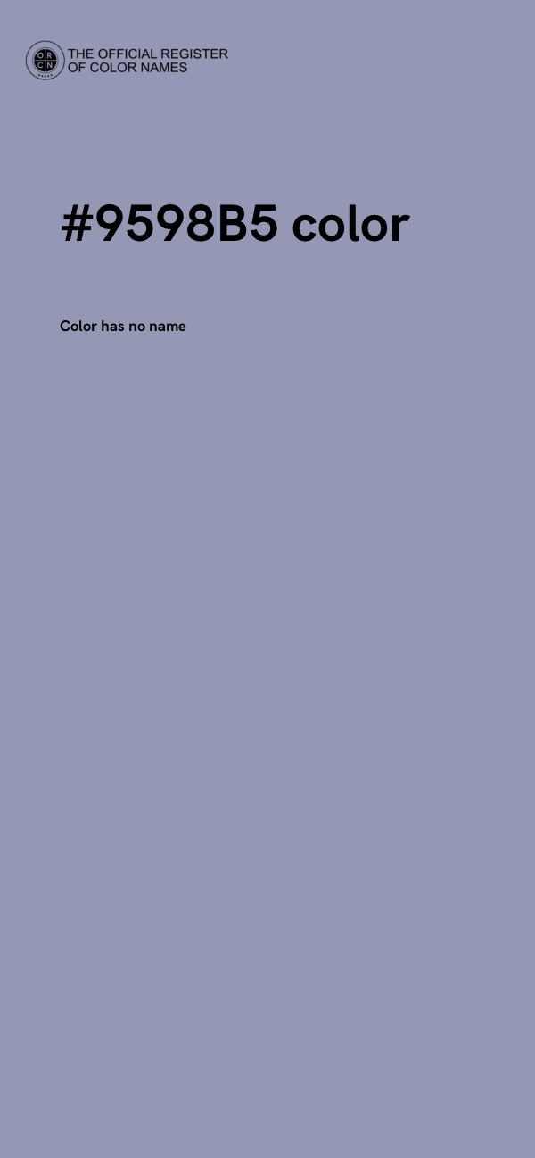 #9598B5 color image