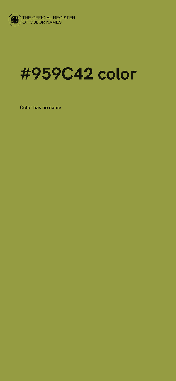 #959C42 color image