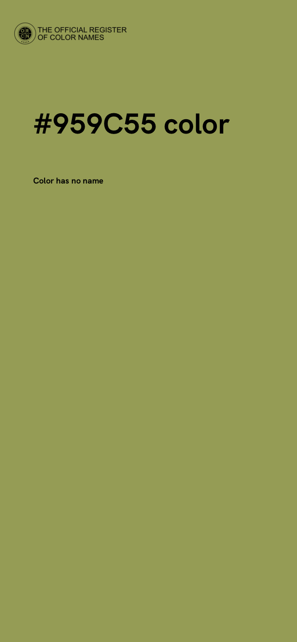 #959C55 color image