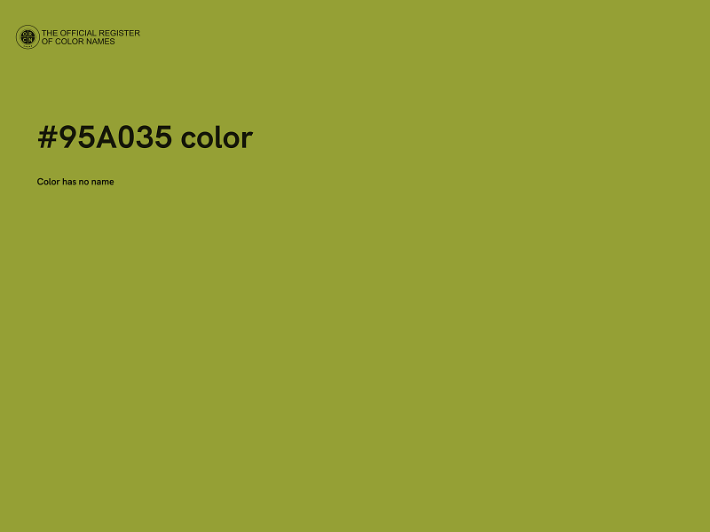 #95A035 color image