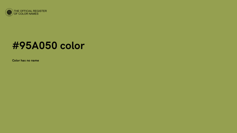 #95A050 color image