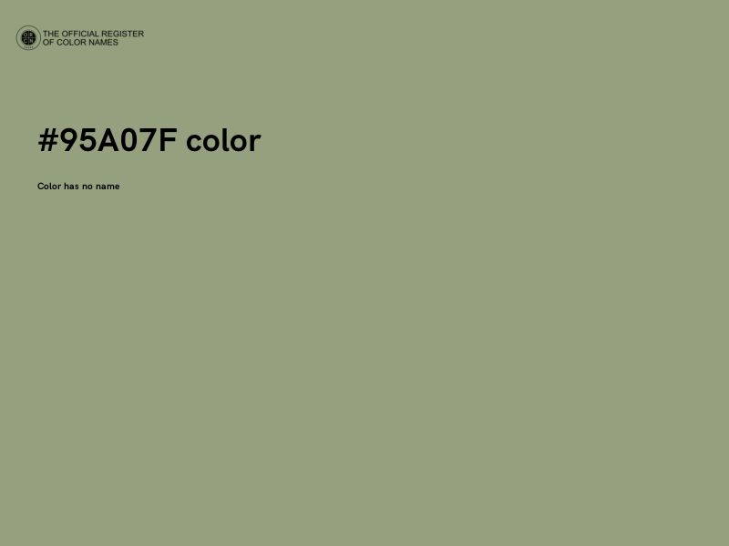 #95A07F color image