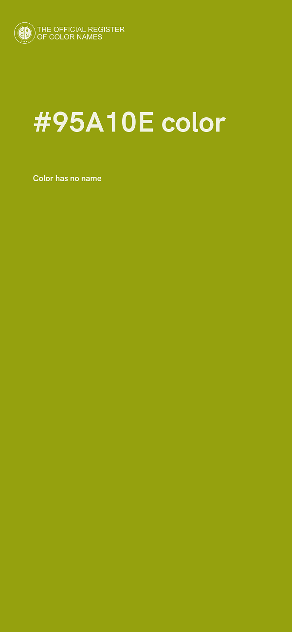 #95A10E color image