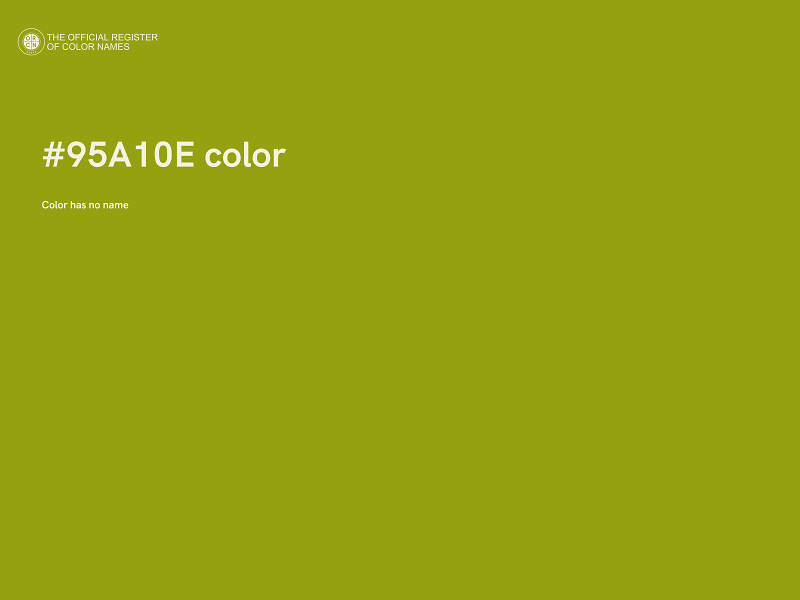 #95A10E color image