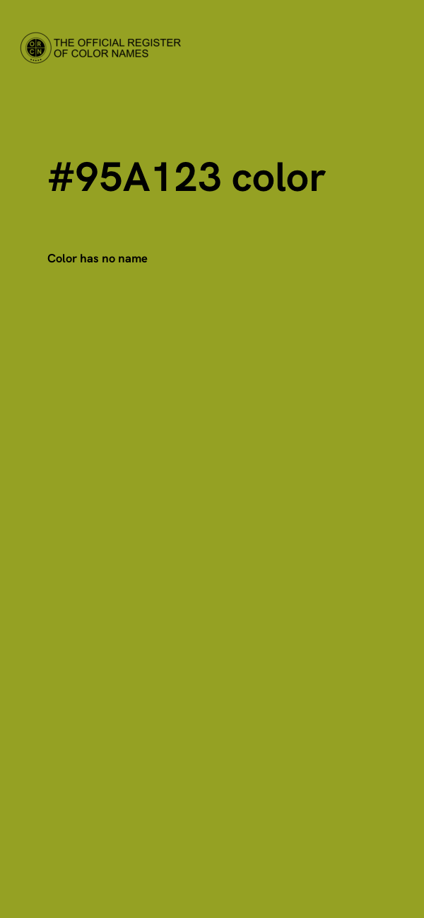 #95A123 color image
