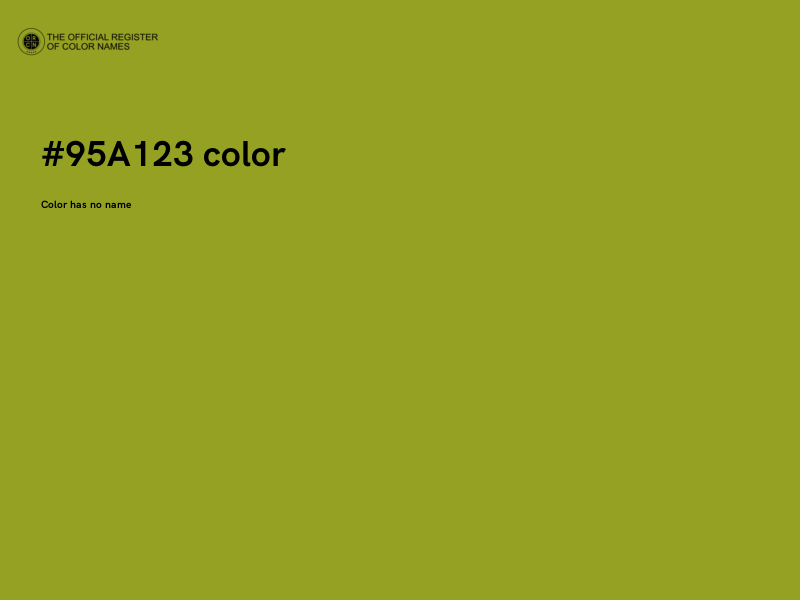 #95A123 color image